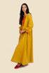 Dress in cotton with front buttons